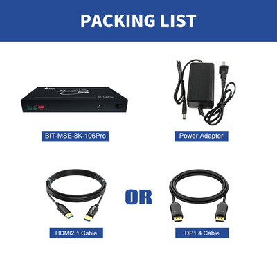 Controlador de pared de video de pantalla grande con salidas 6×HDMI 1.4 y consumo de energía de 50W