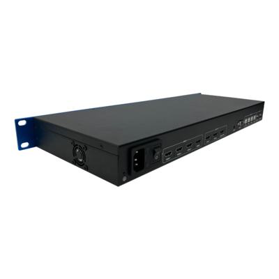 Controlador de pared de video de resolución 4K60 con 3 imágenes mostradas simultáneamente y control remoto incluido