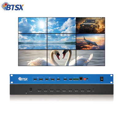 4K60 4 en 9 Control de pared de video Procesador interruptor sin fisuras PIP Roaming