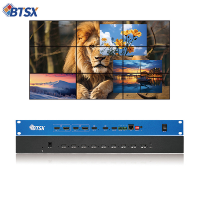 4K60 4 en 9 Control de pared de video Procesador interruptor sin fisuras PIP Roaming