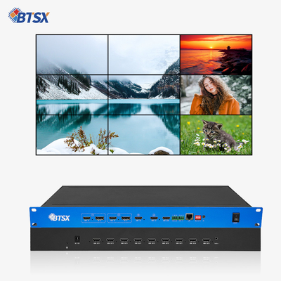 4 entradas y 9 salidas Sistema de control de pared de vídeo de expansión de pantalla múltiple con configuraciones flexibles
