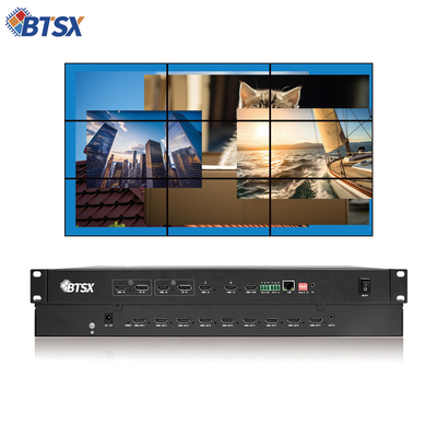 Procesador de vídeo 4K de Bitvisus 3x3 3x4 3x5 3x6 Controlador de pared de vídeo 9 HDMI1.3