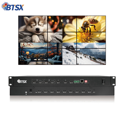 Procesador de vídeo 4K de Bitvisus 3x3 3x4 3x5 3x6 Controlador de pared de vídeo 9 HDMI1.3