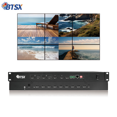 Procesador de vídeo de pantalla múltiple fácil de usar Modos de control IR y material de cáscara de hierro para un rendimiento sin fisuras