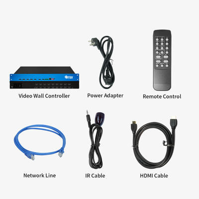 Procesador de vídeo 4K OEM / ODM HDMI Matrix Switcher Multiviewer con control remoto IR