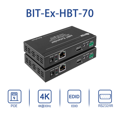 30M 70M 4K HDBT HDMI Extender Single Cat5 Video TV Adaptador de extensor de monitoreo HDMI