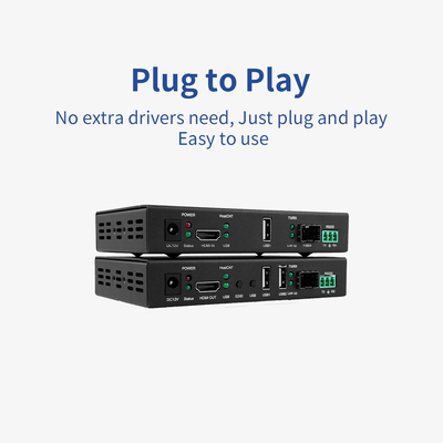 Extensor de fibra HDMI 4K con KVM y RS232

Extensor de fibra óptica HDMI profesional con latencia cero

4K@30Hz HDMI a través del extensor de fibra de un solo modo