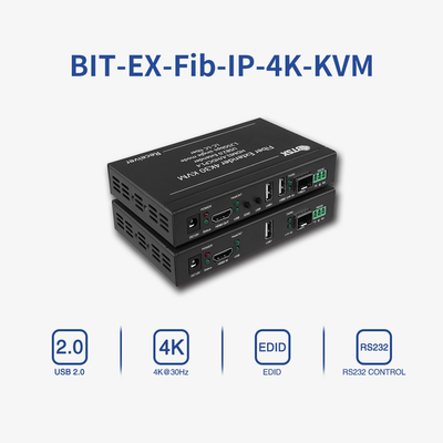 Extensor de fibra HDMI 4K con KVM y RS232

Extensor de fibra óptica HDMI profesional con latencia cero

4K@30Hz HDMI a través del extensor de fibra de un solo modo
