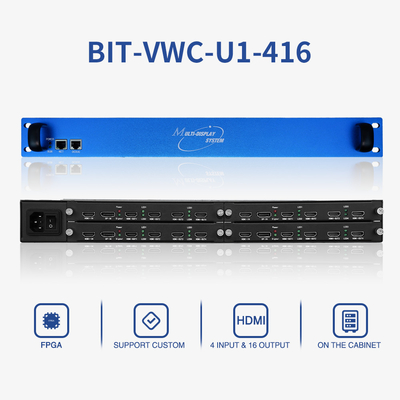 Proyector de vídeo HD HDMI 4K 8K 16 canales Controlador de pared de vídeo 4x4 2x2 3x3 2x4