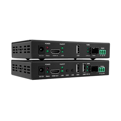 Extensor de fibra HDMI 4K con KVM y RS232

Extensor de fibra óptica HDMI profesional con latencia cero

4K@30Hz HDMI a través del extensor de fibra de un solo modo