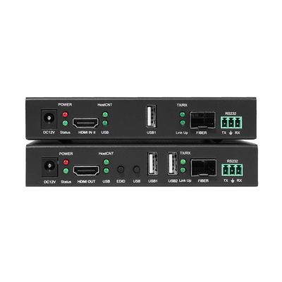 Extensor de fibra HDMI 4K con KVM y RS232

Extensor de fibra óptica HDMI profesional con latencia cero

4K@30Hz HDMI a través del extensor de fibra de un solo modo