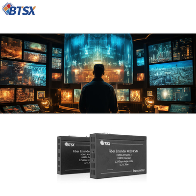 Extensor de fibra HDMI 4K con KVM y RS232

Extensor de fibra óptica HDMI profesional con latencia cero

4K@30Hz HDMI a través del extensor de fibra de un solo modo