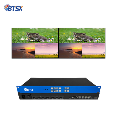 Procesador multi-viewer de resolución 4K60 con puertos de salida 3x HDMI 2.0 y 1 salida de bucle