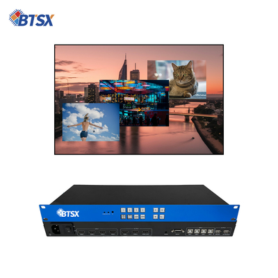 Procesador multi-viewer de resolución 4K60 con puertos de salida 3x HDMI 2.0 y 1 salida de bucle