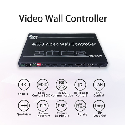 Bitvisus 3X3 2X3 4K Conmutador de vídeo PIP POP HDMI TV Sala de reuniones Sala de conferencias Procesador de pared de vídeo Controlador BIT-VWC-409R