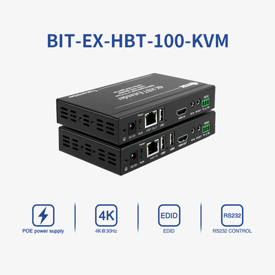 RS232 4K HDBT HDMI Extender sobre CAT6 100m Transmisor y receptor de video
