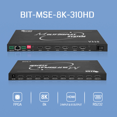 Controlador de pantalla múltiple 8K Diseño compacto Resolución máxima 6Kx4K 60Hz Con salida 10 X HDMI 1.3