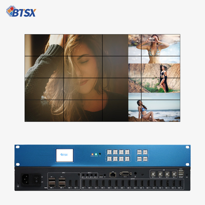 Procesador de vídeo 4K60   4 entradas, 16 salidas para pantalla múltiple Procesador de pared de vídeo 4K profesional