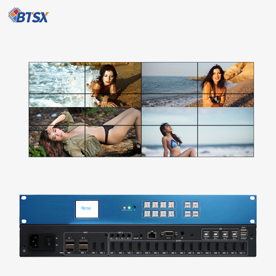 Procesador de vídeo 4K60   4 entradas, 16 salidas para pantalla múltiple Procesador de pared de vídeo 4K profesional