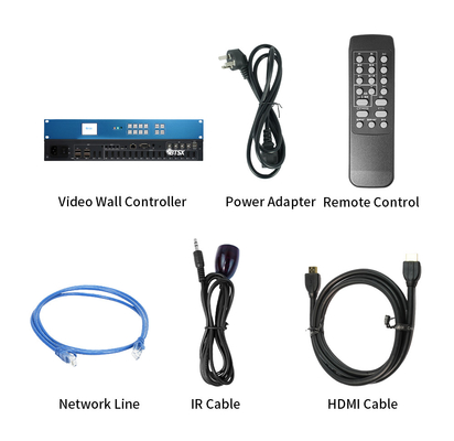 Procesador de vídeo 4K60   4 entradas, 16 salidas para pantalla múltiple Procesador de pared de vídeo 4K profesional