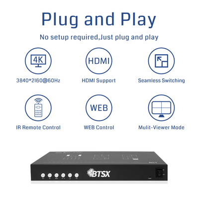 1X HDMI 2.0 Interfaz de salida Procesador de video de pantalla múltiple para pared LED 360 mm × 215 mm × 70 mm Tamaño del paquete