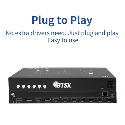 Bitvisus 4K60 8 Imágenes Multiviewer HDMI/DP Interruptor de control remoto de vídeo infrarrojo