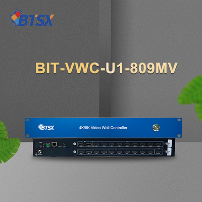 Bitvisus 4K60 8 en 9 controlador de pared de video de salida Rs232 HDMI / DP Control web de red 2x2 controlador de matriz de pared de video
