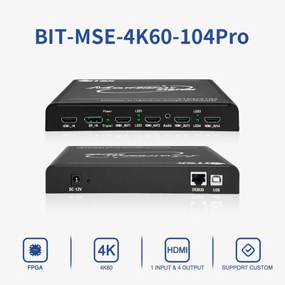 Dispositivo de empalme multipantalla 4K Bitvisus 1X4 y 1X3 con EDID programable Procesador de video BIT-MSE-4K60-104PRO