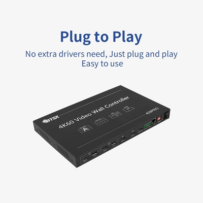 Bitvisus 1U RACK PIP Conmutador HDMI de conmutación sin fisuras Matriz 3x3 3x4 3x5 3x5 4K60 Procesador de control de pared de video de TV LED LCD