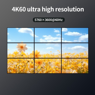Visor multipantalla de píxeles 4K 2 en 9 salidas 1x9 2x4 3x3 para visualización profesional