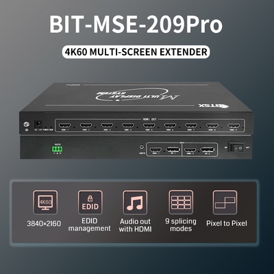 Visor multipantalla de píxeles 4K 2 en 9 salidas 1x9 2x4 3x3 para visualización profesional