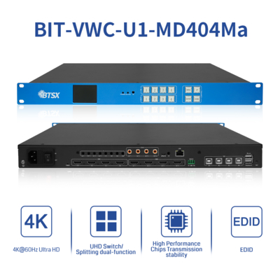 Controlador de Video Wall Compacto 4 Entradas / 4 Salidas para Configuraciones Multi-Pantalla Profesionales AV sin Interrupciones
