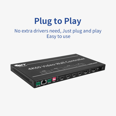 Solución de Monitoreo para Conferencias de Seguridad HDMI 4x1 Bitvisus 4K60 Adaptador de Conmutación de Pantalla Multi-Vista para Vistas Múltiples