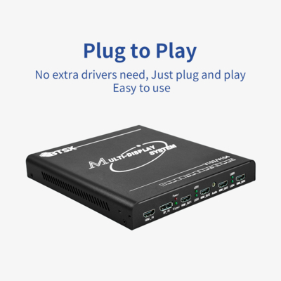 Procesador Multi-Pantalla 4K Expansor HDMI/DP para Video Wall de Múltiples Pantallas y Procesamiento de Audio