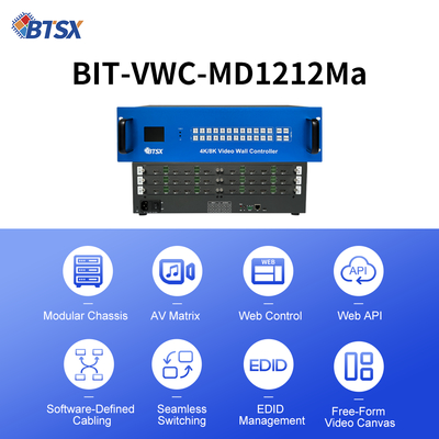 Sala de control de vídeo pared HDMI Audio de salida sin soporte 12 entradas HDMI y 12 salidas HDMI para las necesidades de frecuencia de audio