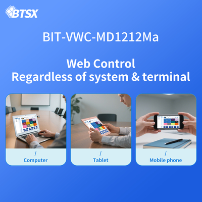 Tamaño del paquete de pared de video de la sala de control de visualización clara y detallada 540 mm × 325 mm × 225 mm Resolución máxima de salida 4096x2160P60