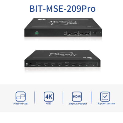 Salida del reloj de píxeles más alto de 165M y puerto de salida HDMI 1.3 de 9 vías para productos 4k