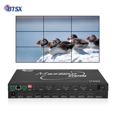 Procesador de pared de video profesional Bitvisus 8K - 9 salidas, salida de video sincronizada de alta definición BIT-MSE-8K-309HD