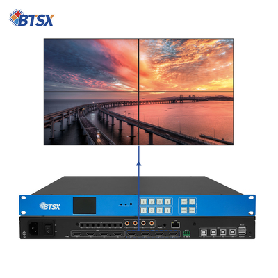 Bitvisus 4x4 2x2 1x4 4K60 Superposición de empalme HDMI PIP Conmutador de vídeo Matriz Controlador de pared de vídeo