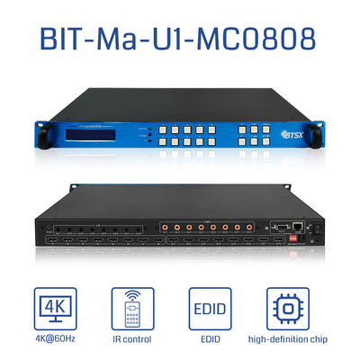 Bitvisus 4K HDMI Matrix Switcher 8x8 8 entradas 8 salidas con cáscara de metal