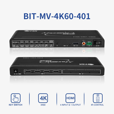 4K60 HDMI Multiview Monitor 1 de 4 en el divisor de pantalla HDMI Multiviewer