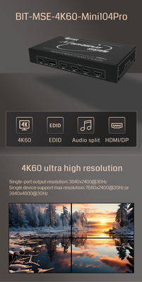 BIT-MSE-4K60-Mini104Pro 7680x2160 controlador de pared de video de 30Hz confiabilidad industrial y negro para su rendimiento industrial
