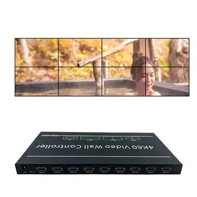 Controlador de pared de vídeo HDMI 4K/8K con procesamiento de chips FPGA para configuraciones de pantalla múltiple de 1 × 3, 2 × 3 y 3 × 3